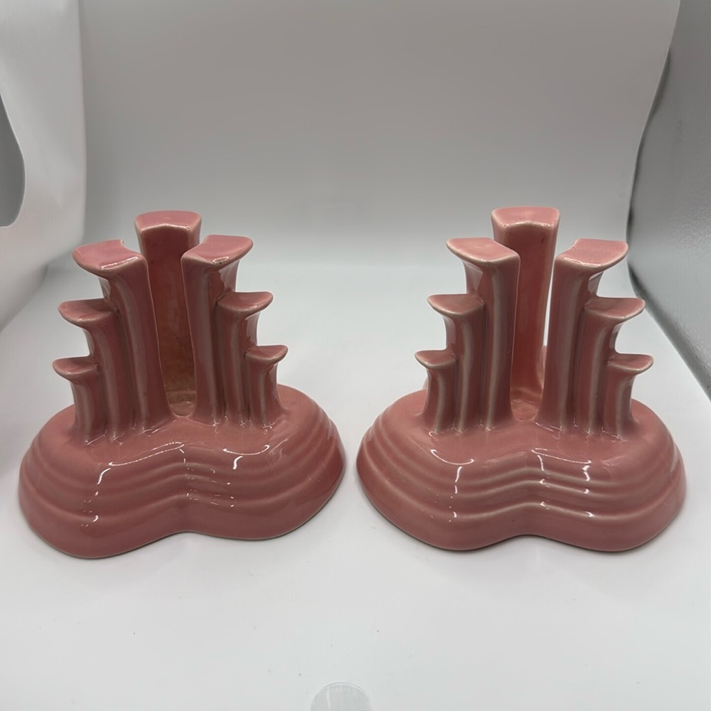 Fiesta Tripod Pyramid CANDLE HOLDERS rose